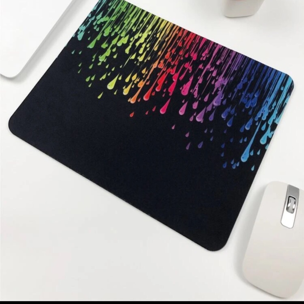 🌈 Awesome Colorful Rainbow Drip Splatter Mouse Pad 🌈